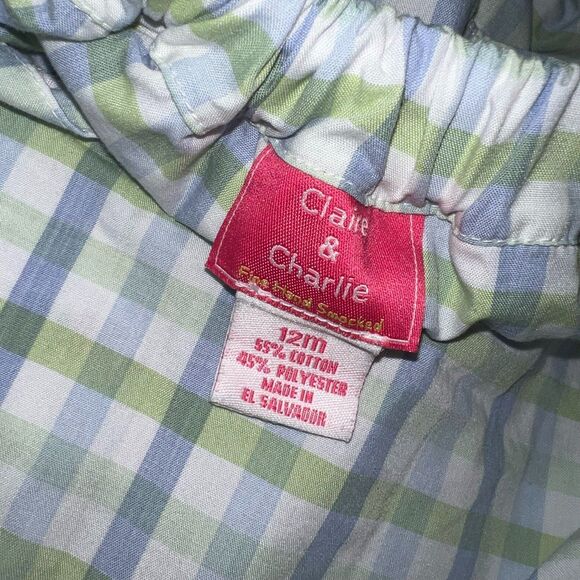 Infants Smocked Romper 12m Claire & Charlie Mermaid Ruffle Racerback Convertible - Picture 6 of 6